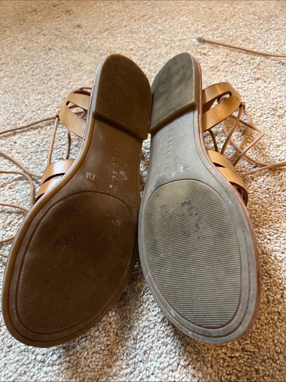 Indigo Rd. Brown Lace-Up Gladiator Sandals for Women worn once. 7. - Picture 5 of 6